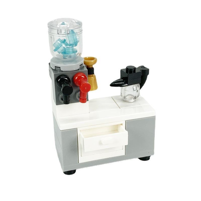 Creative Tableware And Appliance Building Block Set, Cabinet Decoration MOC