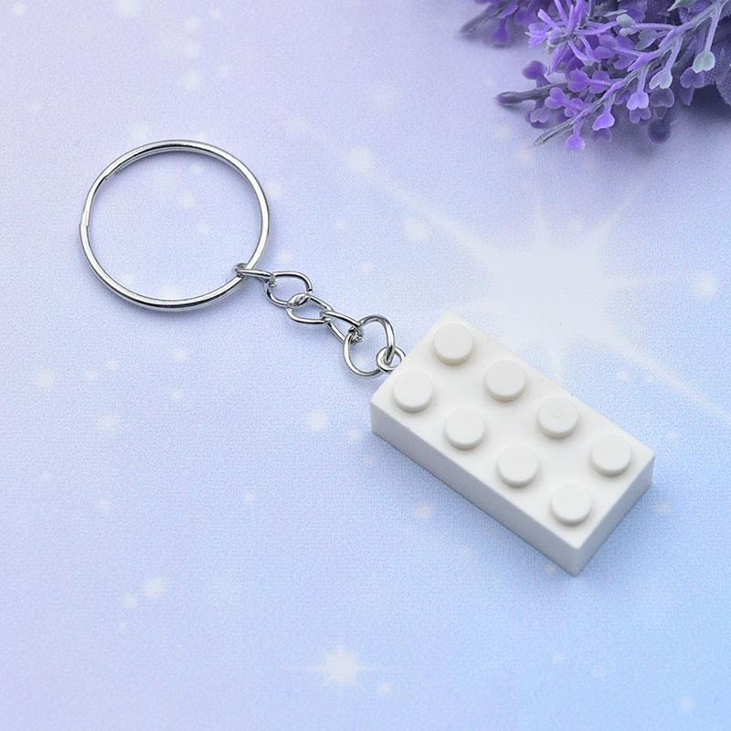 Custom 2x4 Candy Color Building Block Keychain, Personalized Brick Keychain Pendant, Double-Sided Custom Image Logo Hanging Ornament