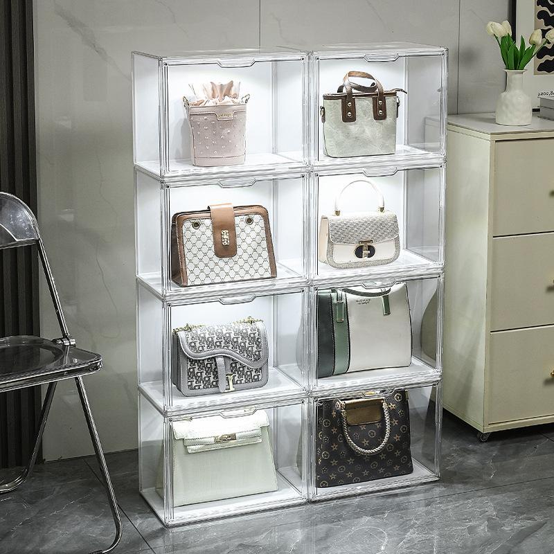 Moc Model Display Box With Lights, Transparent Luminous Figurine Storage Cabinet, Led Transparent Sound-Activated Dust Cover