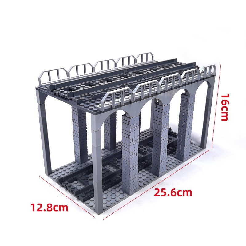 Train Track Scene, Small Particle Building Block Track Accessories, DIY Train Track Tunnel Waiting Shelter Set