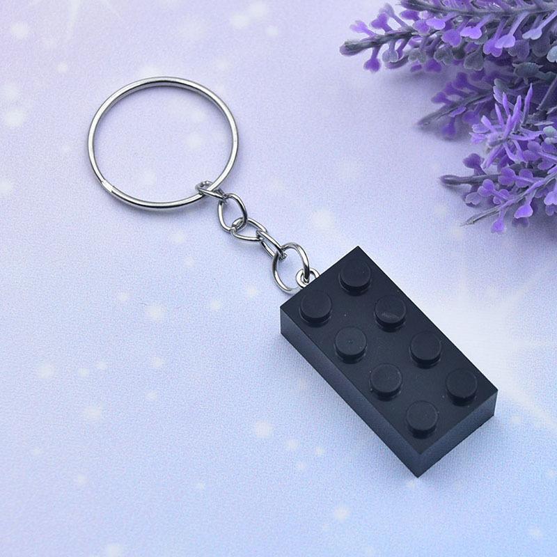 Custom 2x4 Candy Color Building Block Keychain, Personalized Brick Keychain Pendant, Double-Sided Custom Image Logo Hanging Ornament