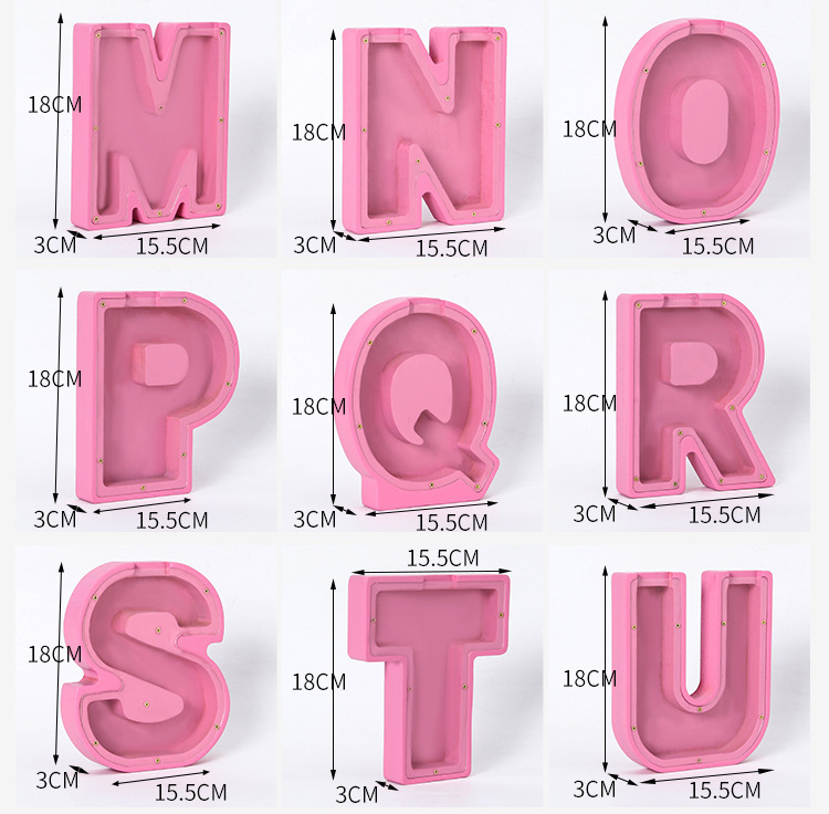 Wooden English 26 Letter Money Box, Acrylic Transparent Parts Storage Box, Special Birthday Table Decoration Item