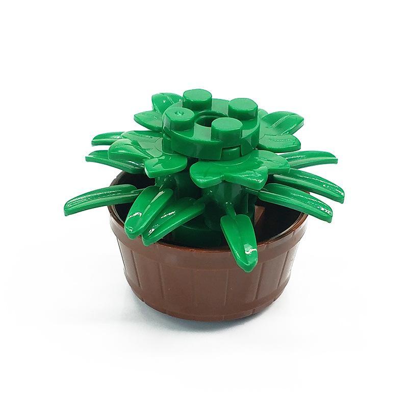 Garden Scene Building Block Parts, Compatible With Small Particle Flower Fields And Flower Beds, Botanical Garden Moc Set