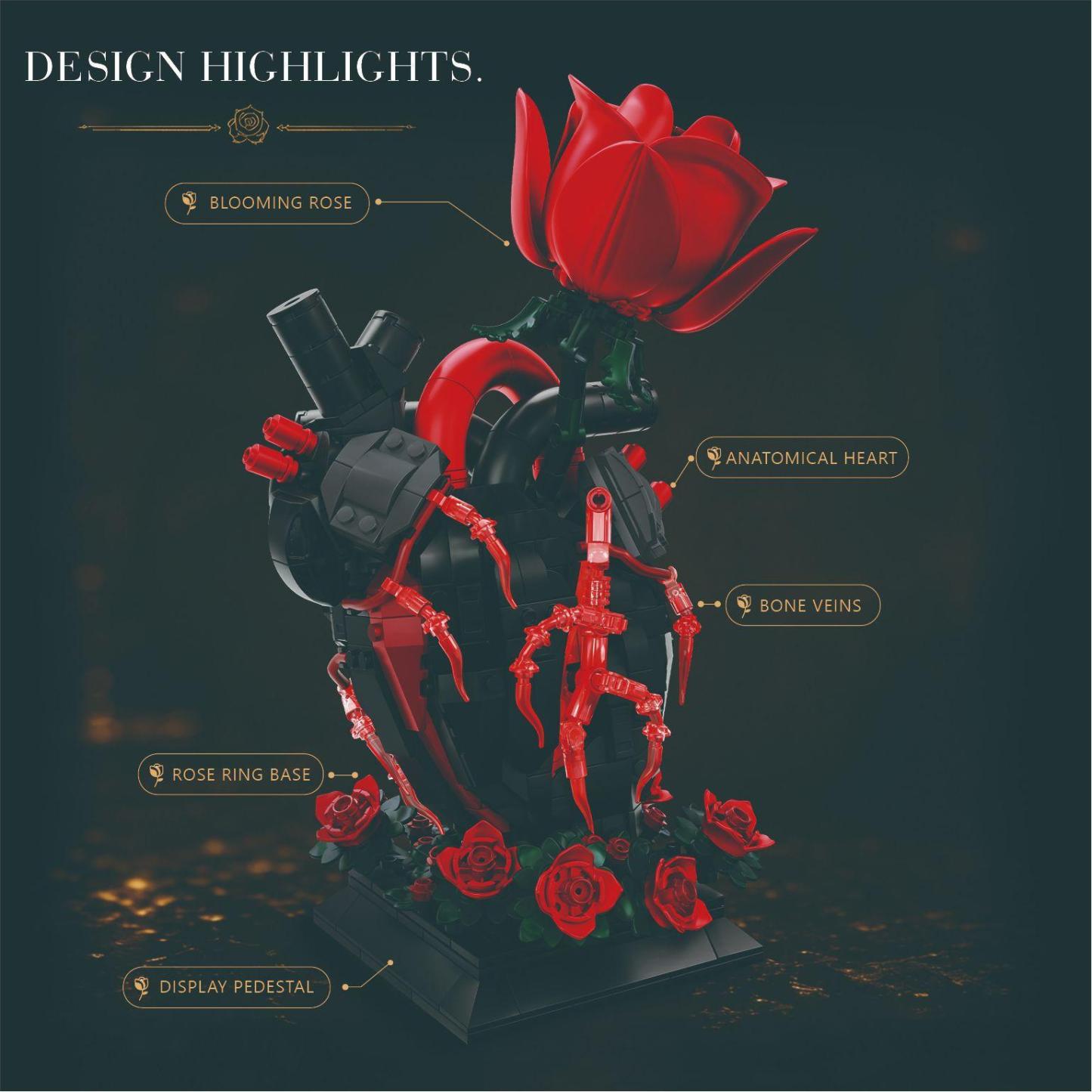 Gothic-Style Halloween MOC, Compatible with Small-Particle Building Block Sets Featuring Crosses and Flowers ( Not GoBricks Brand )