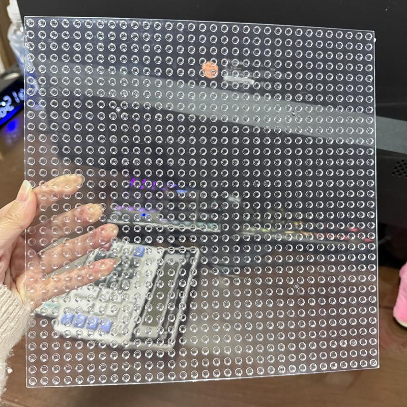 Compatible With Small Particle 32X32 Single-Sided Base Plates, 25.5*25.5Cm Pixel Art Transparent Base Plates, Moc Accessories Transparent Base Plates
