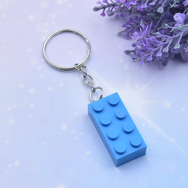 Custom 2x4 Candy Color Building Block Keychain, Personalized Brick Keychain Pendant, Double-Sided Custom Image Logo Hanging Ornament