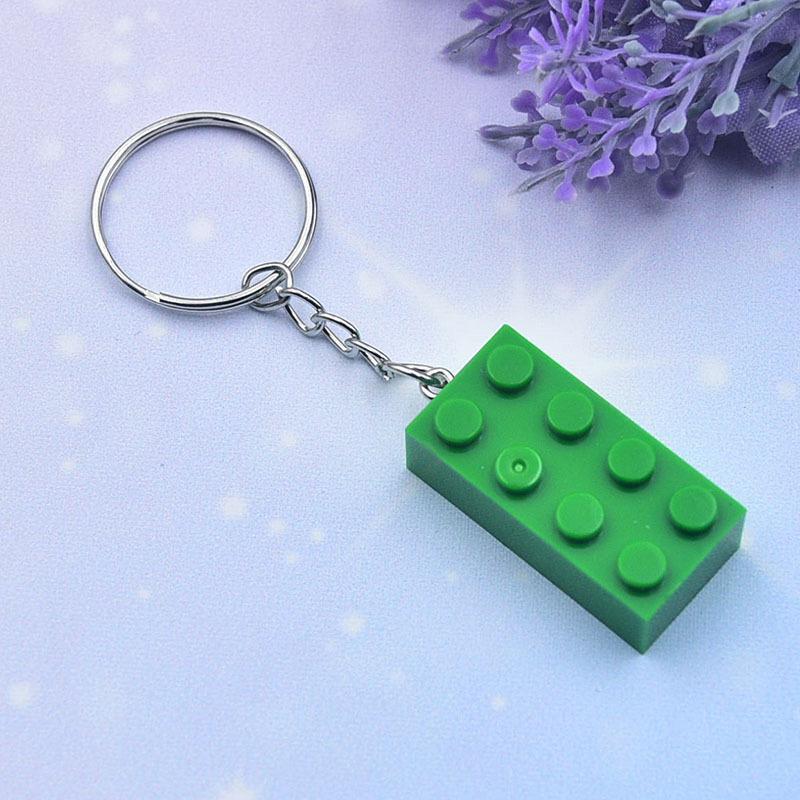 Custom 2x4 Candy Color Building Block Keychain, Personalized Brick Keychain Pendant, Double-Sided Custom Image Logo Hanging Ornament