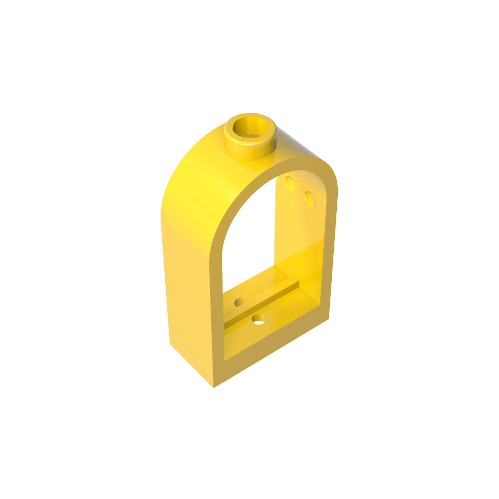 Window 1 x 2 x 2 2/3 with Rounded Top-MyGobricks