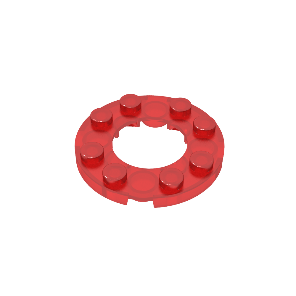Plate Round 4 x 4 with 2 x 2 Hole-MyGobricks