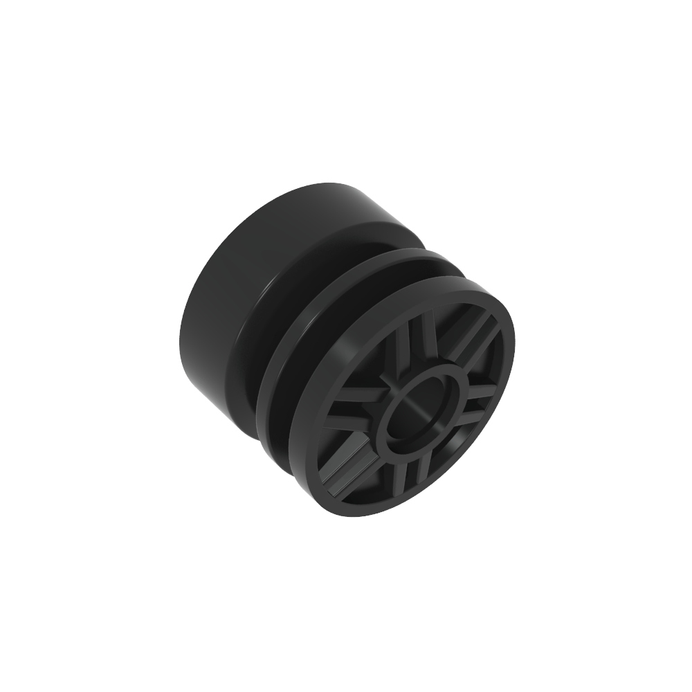 Wheel 18 x 14 with Pin Hole, Fake Bolts and Shallow Spokes-MyGobricks