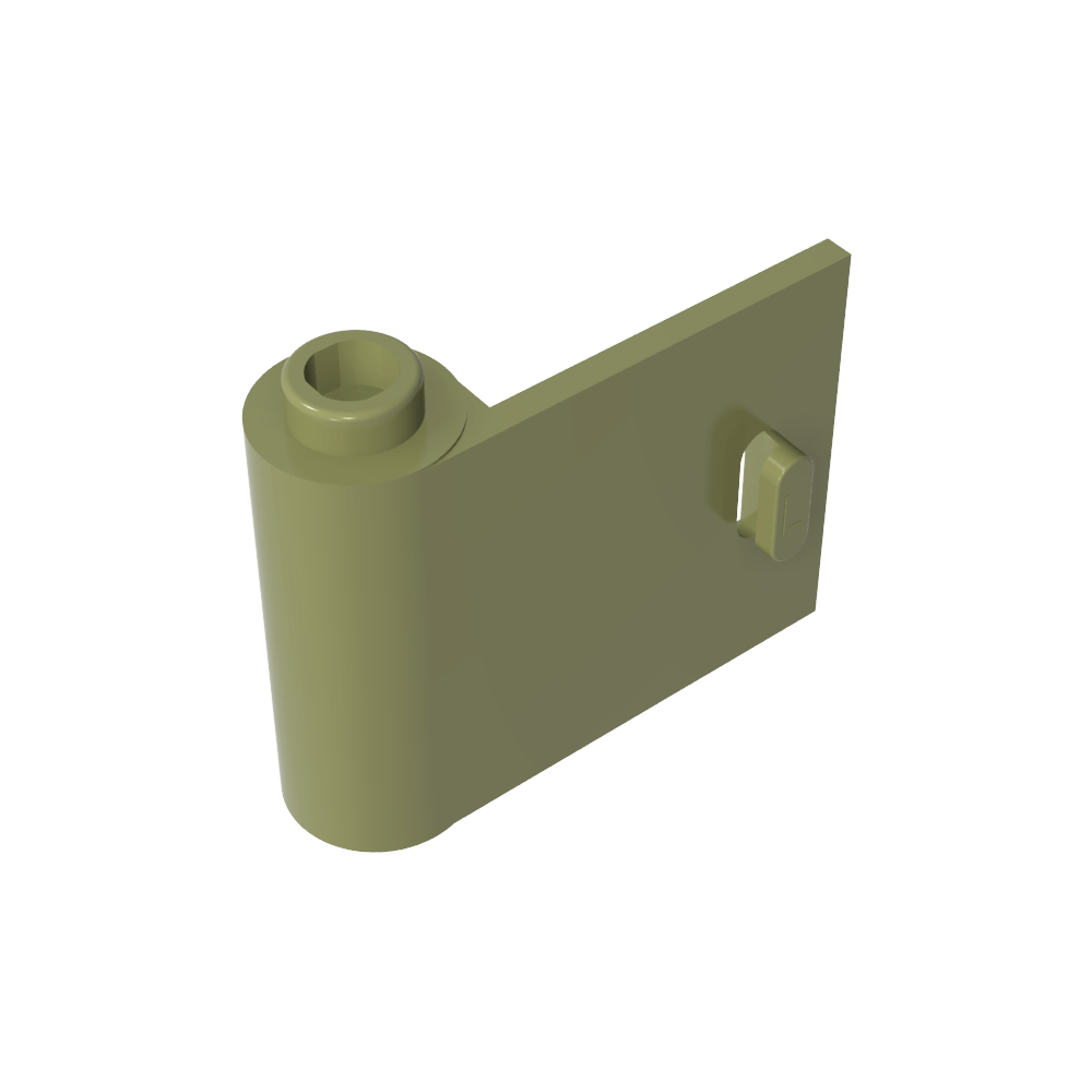 Door 1 x 3 x 2 Left - Open Between Top and Bottom Hinge-MyGobricks
