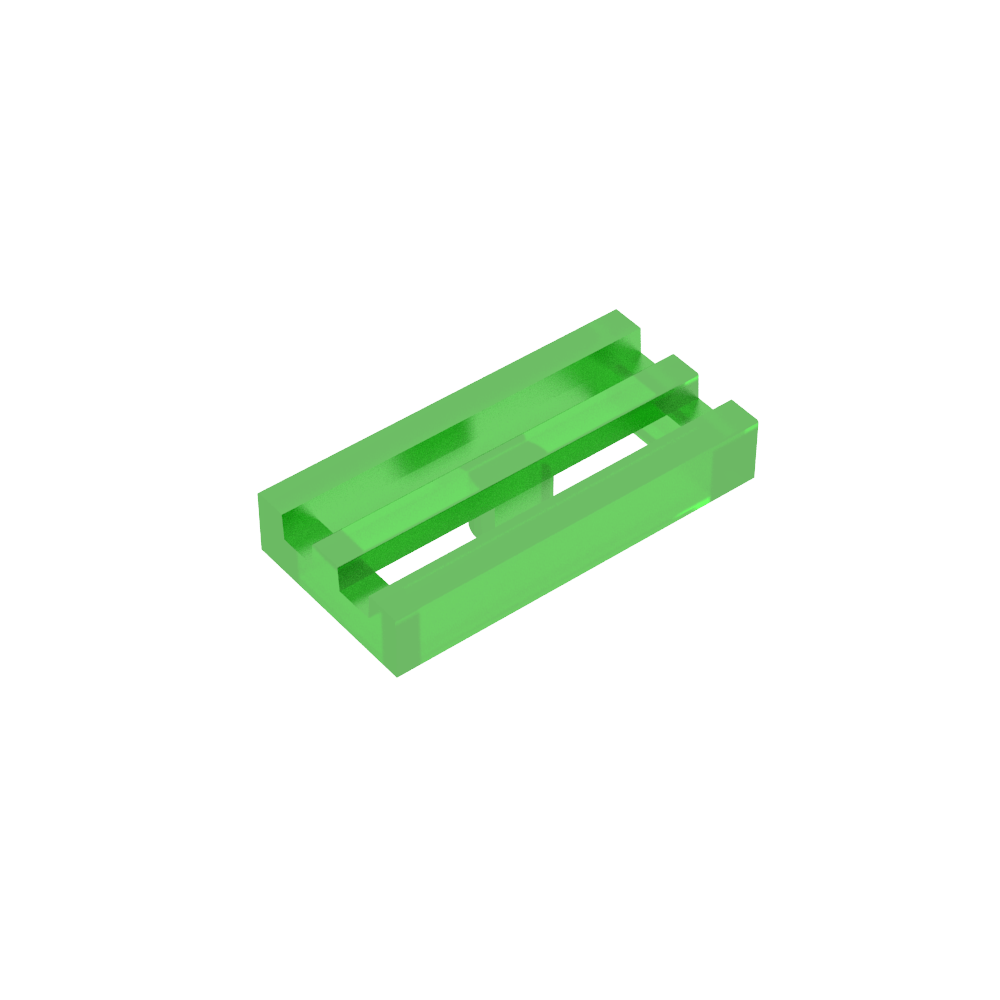 Tile Special 1 x 2 Grille with Bottom Groove
