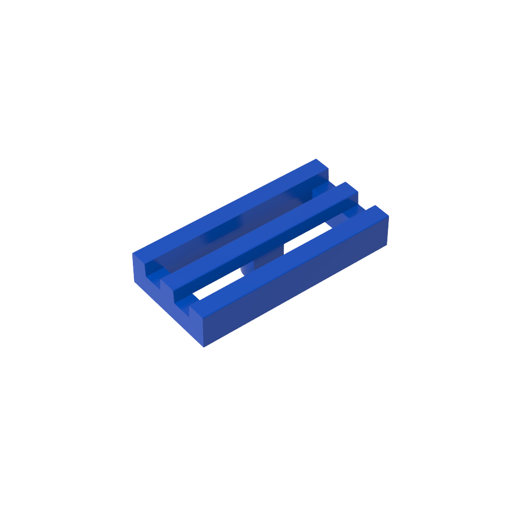 Tile Special 1 x 2 Grille with Bottom Groove