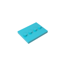 Plate Special 3 x 4 with 1 x 4 Center Studs [Plain]-MyGobricks