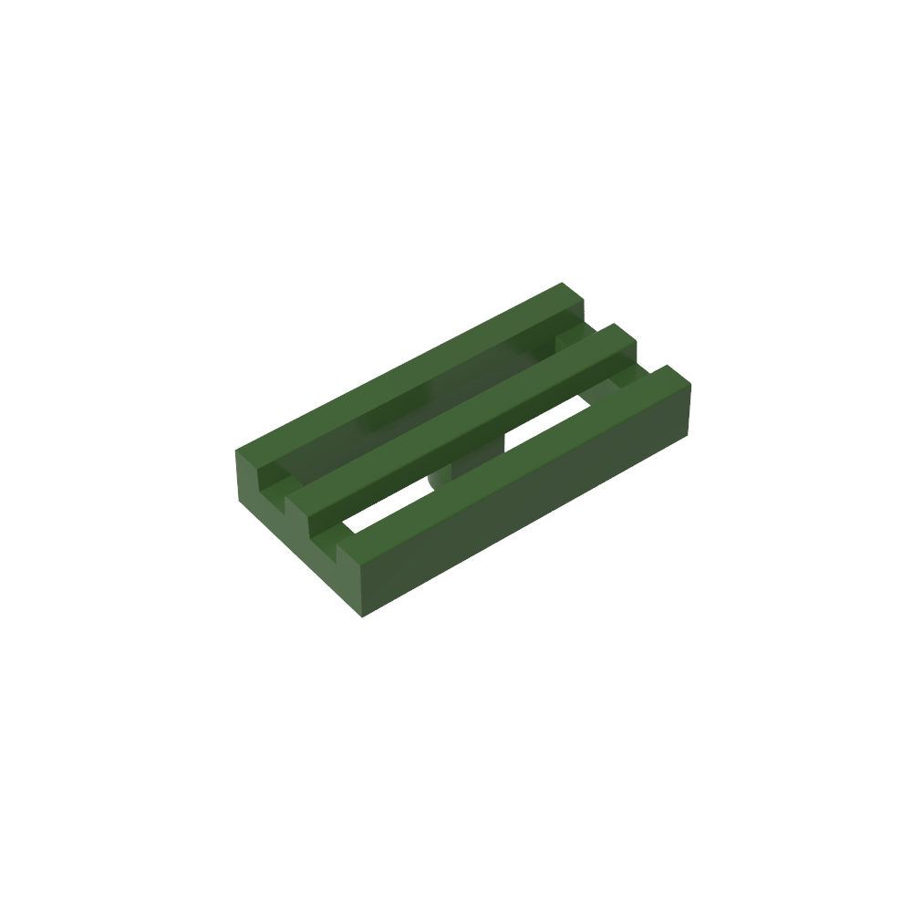 Tile Special 1 x 2 Grille with Bottom Groove