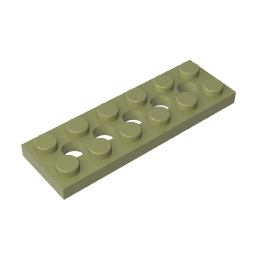 Technic Plate 2 x 6 [5 Holes]-MyGobricks