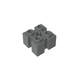 Brick Special 2 x 2 with Grooves and Axle Hole-MyGobricks