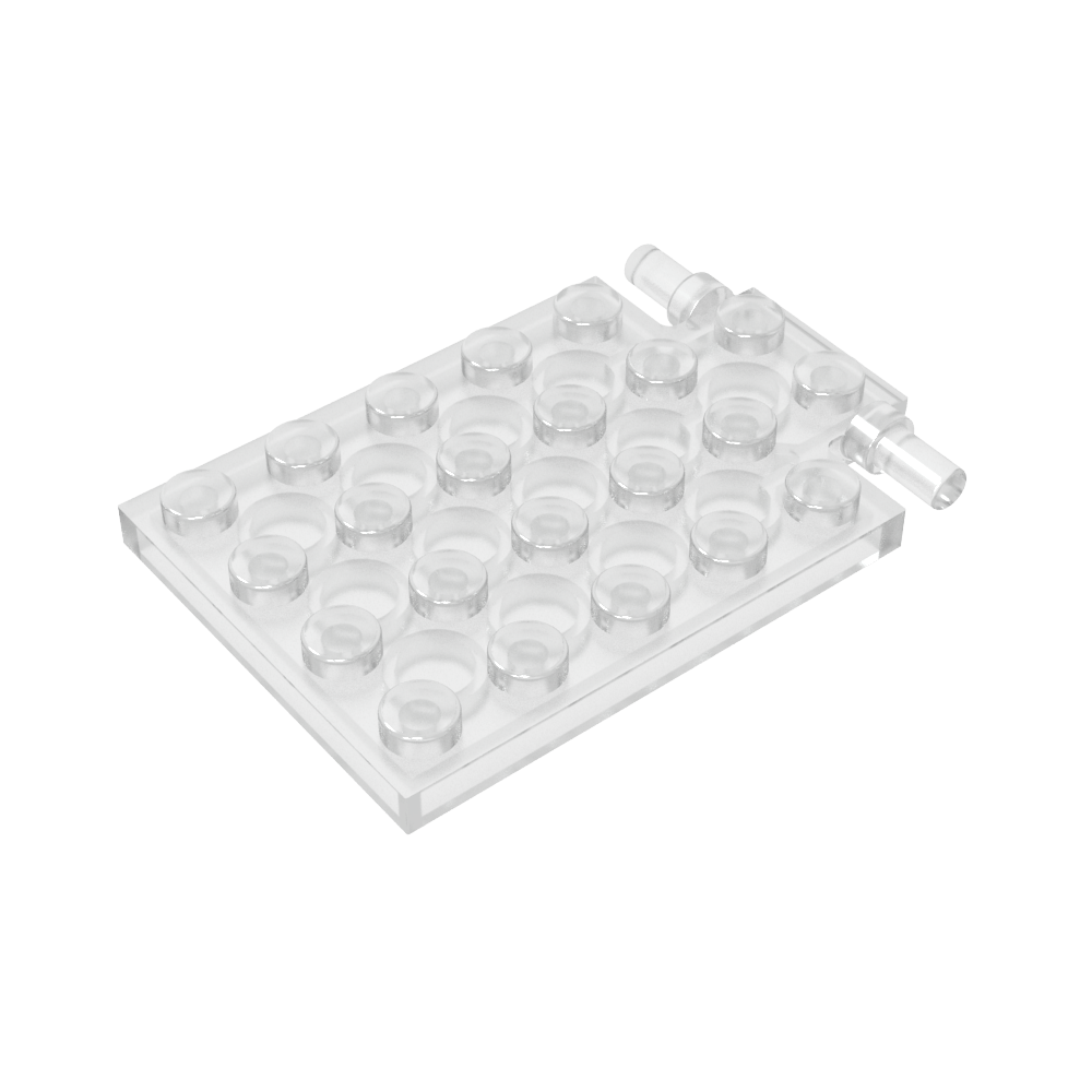 Plate Special 4 x 6 with Trap Door Hinge [Long Pins]-MyGobricks