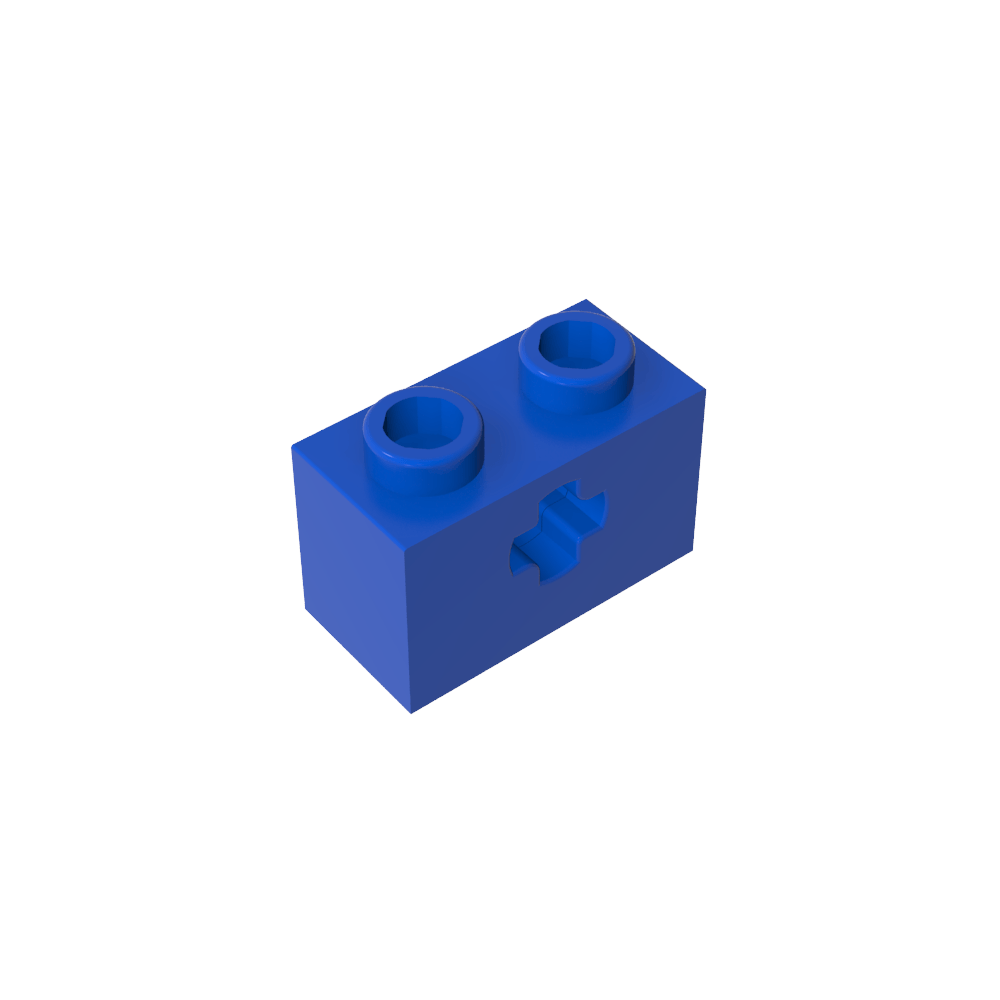Technic Brick 1 x 2 with Axle Hole Type 1 [+ Opening] and Bottom Pin