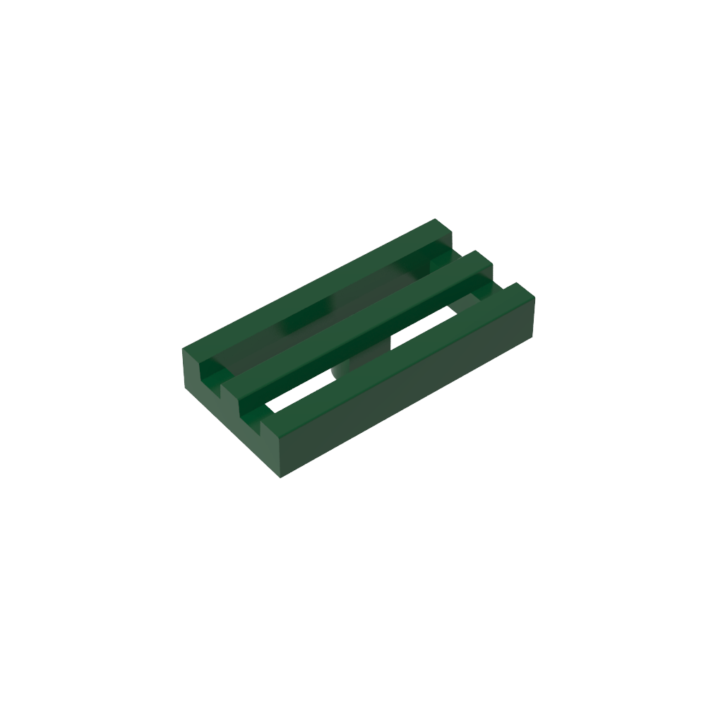 Tile Special 1 x 2 Grille with Bottom Groove