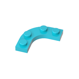 Plate Round Corner 3 x 3 with 2 x 2 Round Cutout