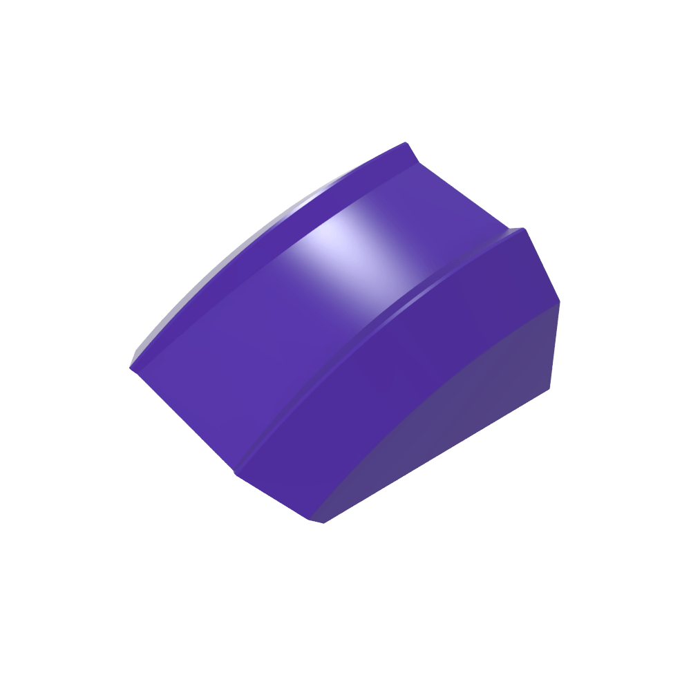 Slope Curved 2 x 2 with Lip, No Studs-MyGobricks