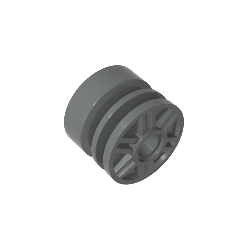 Wheel 18 x 14 with Pin Hole, Fake Bolts and Shallow Spokes-MyGobricks