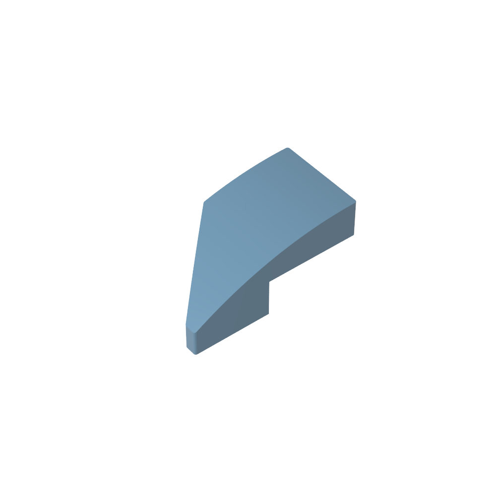 Slope Curved 2 x 1 with Stud Notch Right