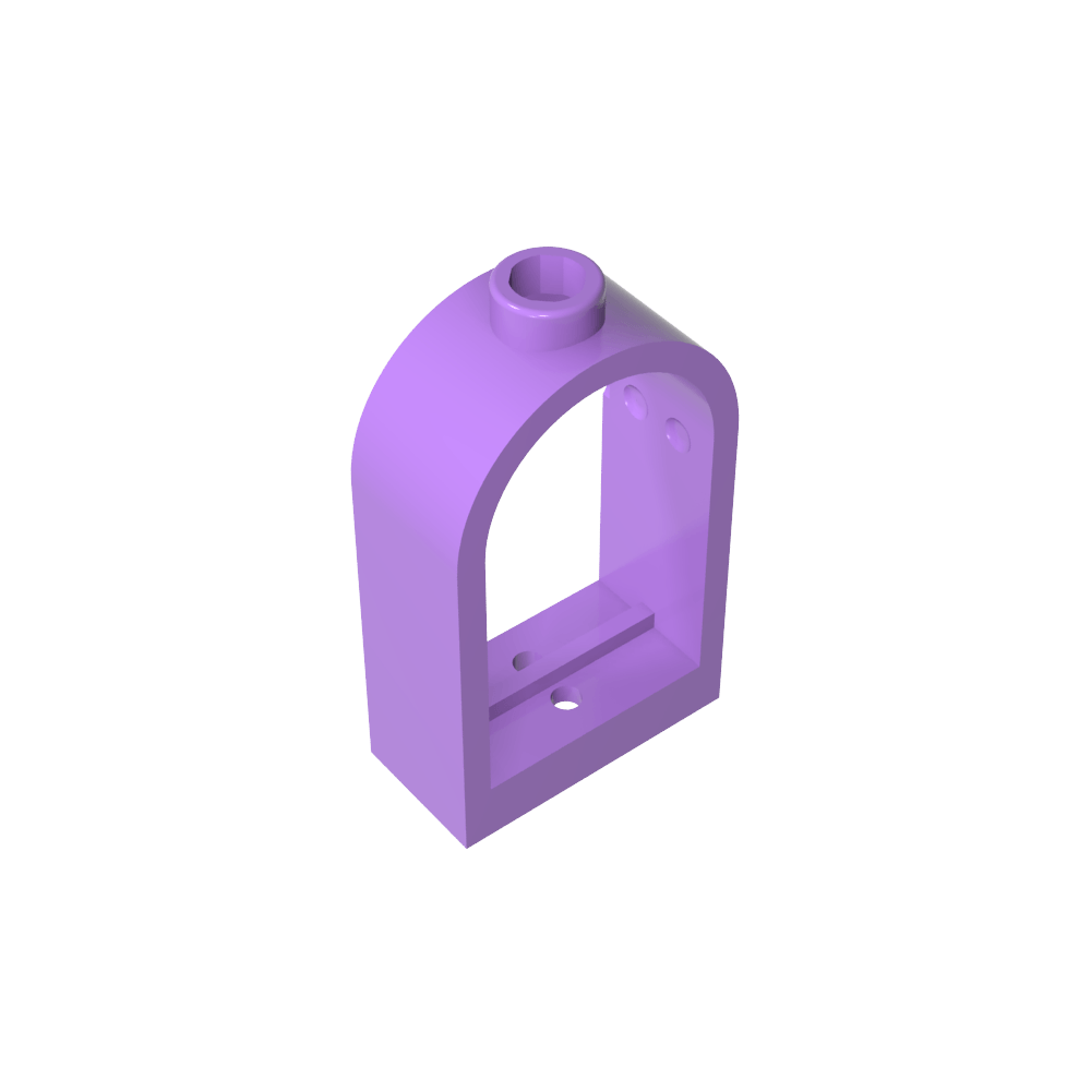 Window 1 x 2 x 2 2/3 with Rounded Top-MyGobricks