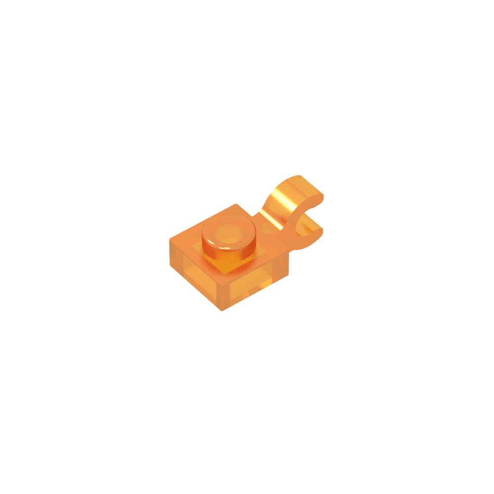 Plate Special 1 x 1 with Clip Horizontal [Thick U Clip]-MyGobricks