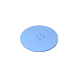 Plate Special Round 8 x 8 with 2 x 2 Center Studs without Groove