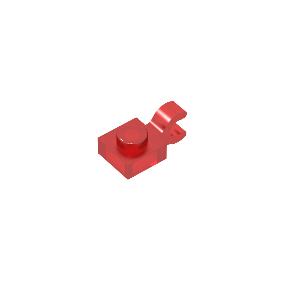 Plate Special 1 x 1 with Clip Horizontal [Thick U Clip]-MyGobricks