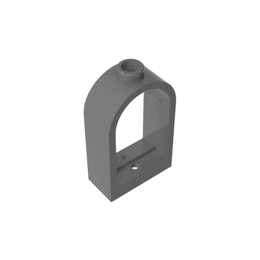 Window 1 x 2 x 2 2/3 with Rounded Top-MyGobricks