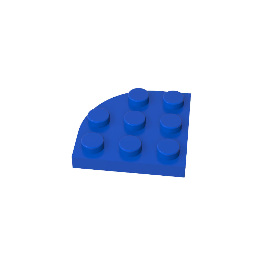 Plate Round Corner 3 x 3-MyGobricks