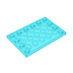 Plate Special 4 x 6 with Studs on 3 Edges