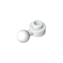 Plate, Round 1 x 1 with Towball [Undetermined Hole Type]