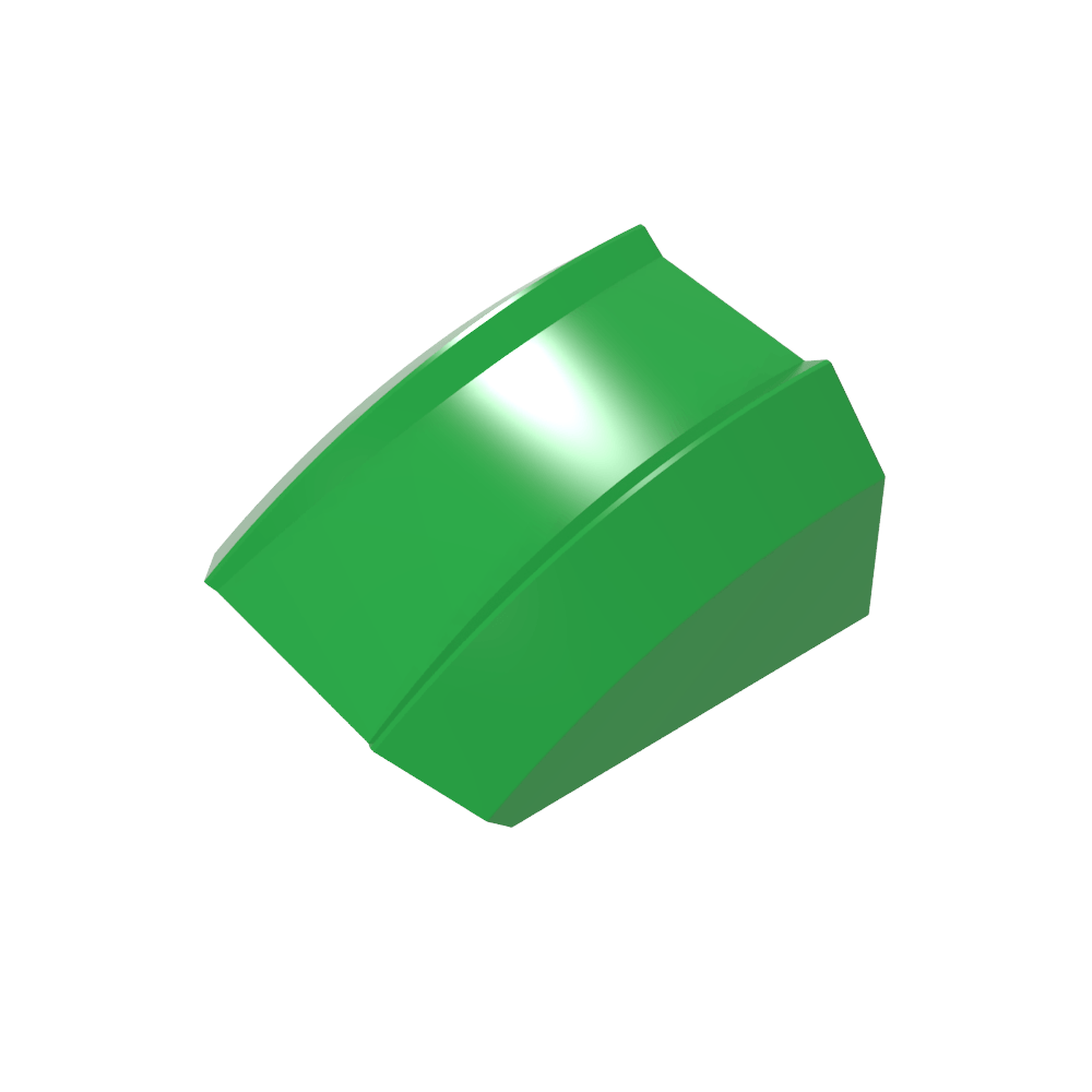 Slope Curved 2 x 2 with Lip, No Studs-MyGobricks
