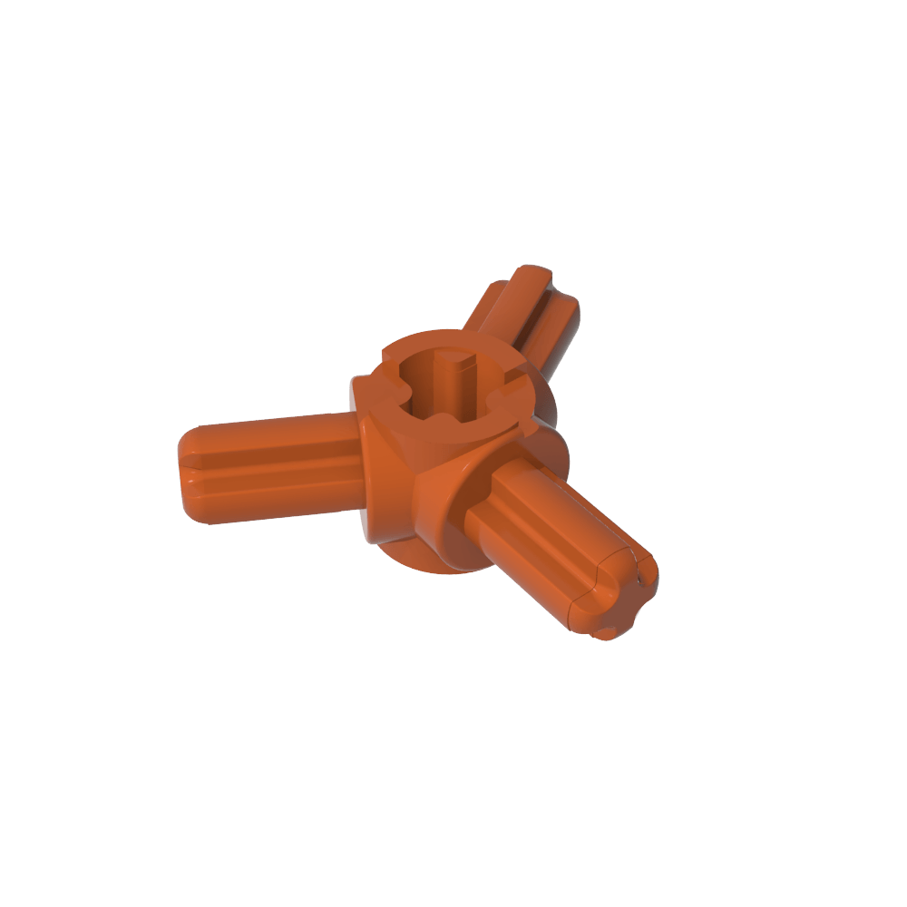 Technic Axle Connector Hub with 3 Axles at 120°-MyGobricks