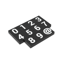 Tile 1 x 1 with Groove and 0 – 9-MyGobricks