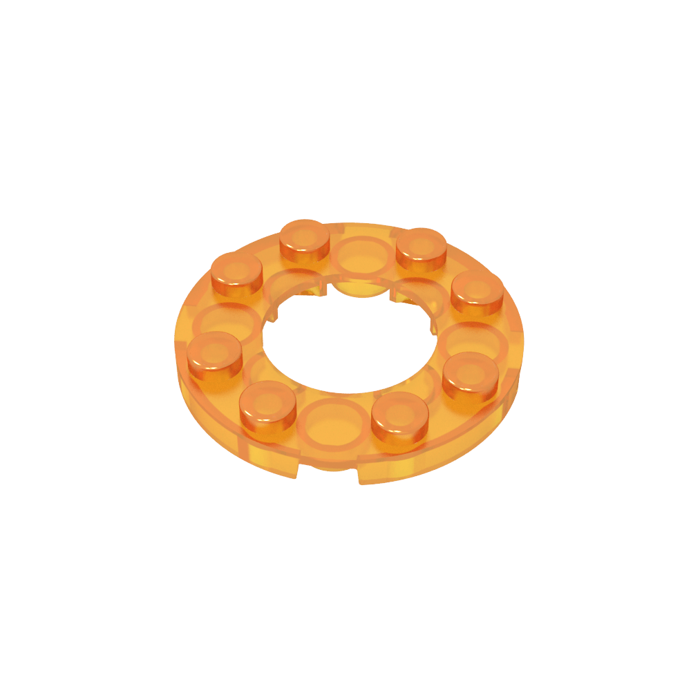 Plate Round 4 x 4 with 2 x 2 Hole-MyGobricks