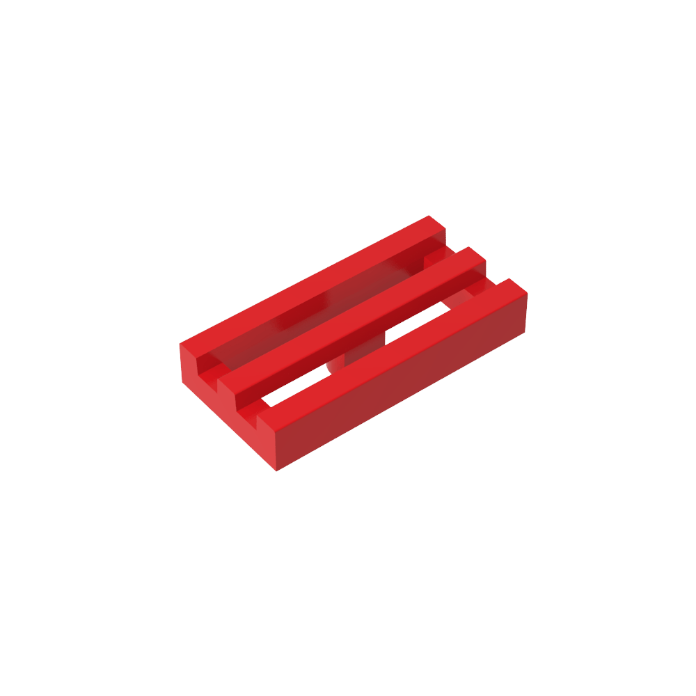 Tile Special 1 x 2 Grille with Bottom Groove
