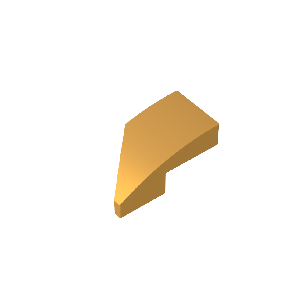 Slope Curved 2 x 1 with Stud Notch Right