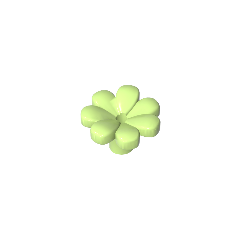 Plant, Flower, Figure Accessory with 7 Thick Petals and Pin