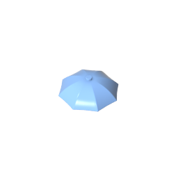 Equipment Umbrella Top with No Bottom Flaps, 6 x 6 with Top Stud
