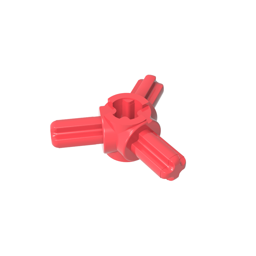 Technic Axle Connector Hub with 3 Axles at 120°-MyGobricks