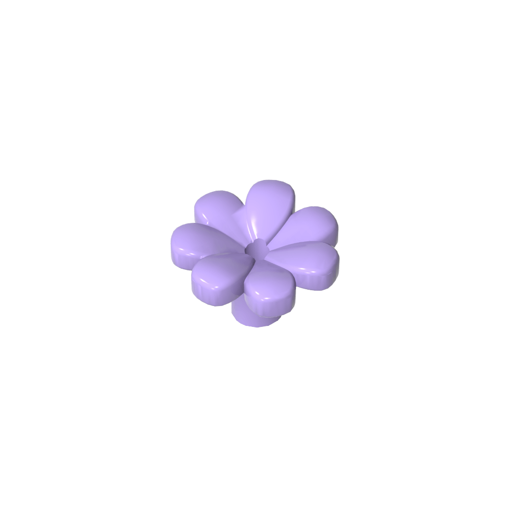 Plant, Flower, Figure Accessory with 7 Thick Petals and Pin