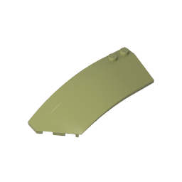 Wedge Curved 8 x 3 x 2 Open Left [Plain]