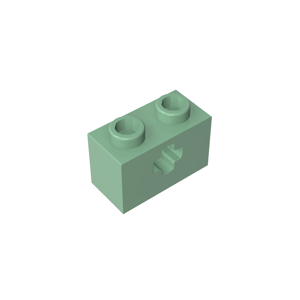 Technic Brick 1 x 2 with Axle Hole Type 1 [+ Opening] and Bottom Pin