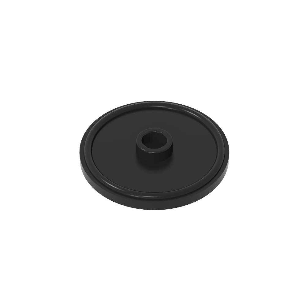 Gobricks Figure Shield Round with Stud and Raised Rim [Plain]-MyGobricks