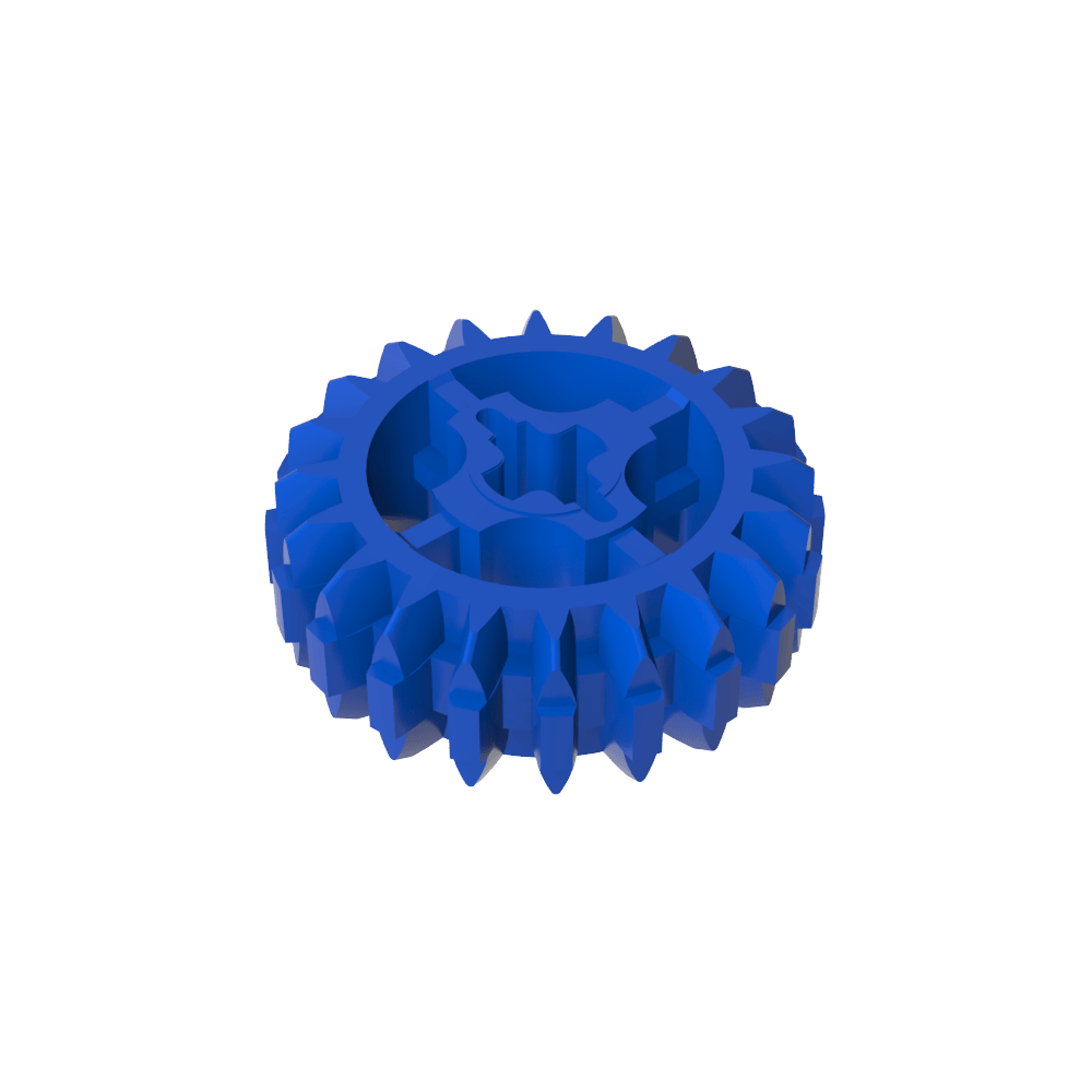 Technic Gear 20 Tooth Double Bevel with Axle Hole Type 1 [+ Opening]-MyGobricks